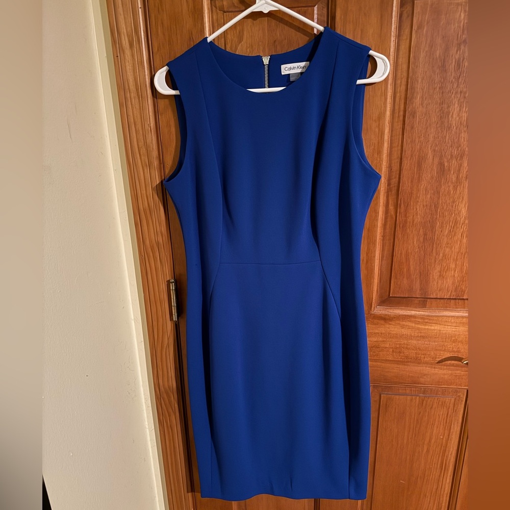 NWOT Calvin Klein Women's Blue Sleeveless Dress